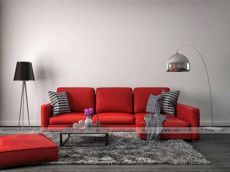 ghế sofa đỏ mang tới tài lộc
