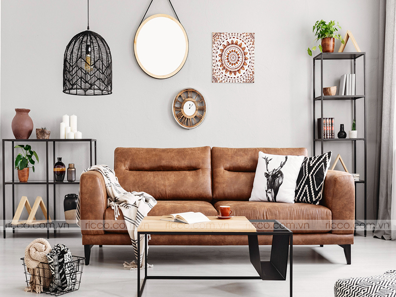 Sofa màu nâu tượng trưng cho sức khỏe và quyền lực