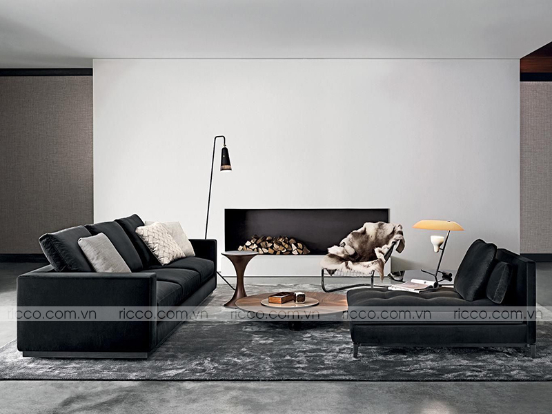 sofa màu đen sang trọng và quyền lực